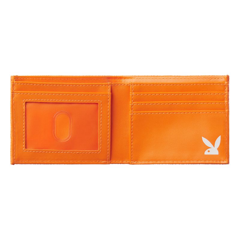 Portefeuilles Playboy Logo Bifold Homme Orange | UXTRFVI-43