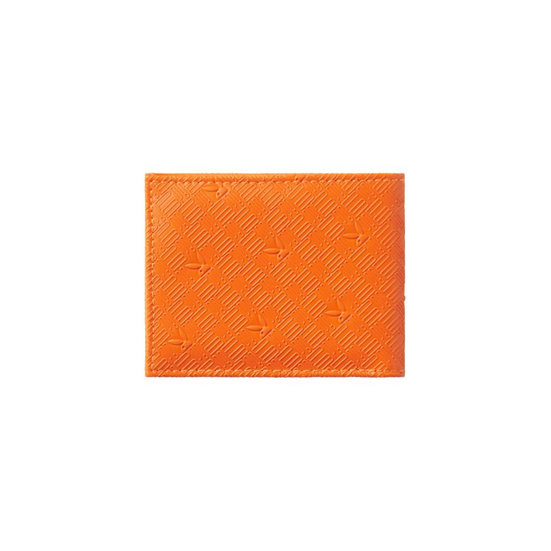 Portefeuilles Playboy Logo Bifold Homme Orange | UXTRFVI-43