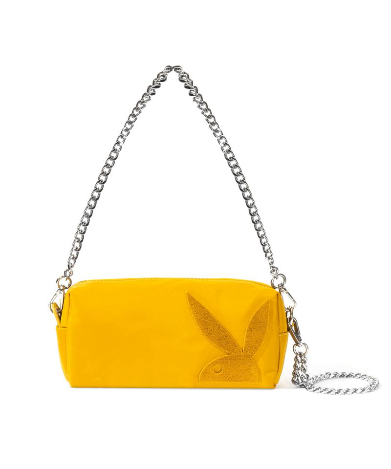 Sac À Main Playboy Nylon Clutch Femme Moutarde | FRDTOPW-84