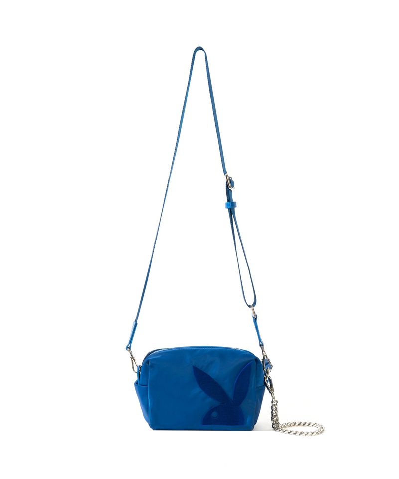 Sac À Main Playboy Nylon Crossbody Femme Bleu Foncé | PVQBRXW-95