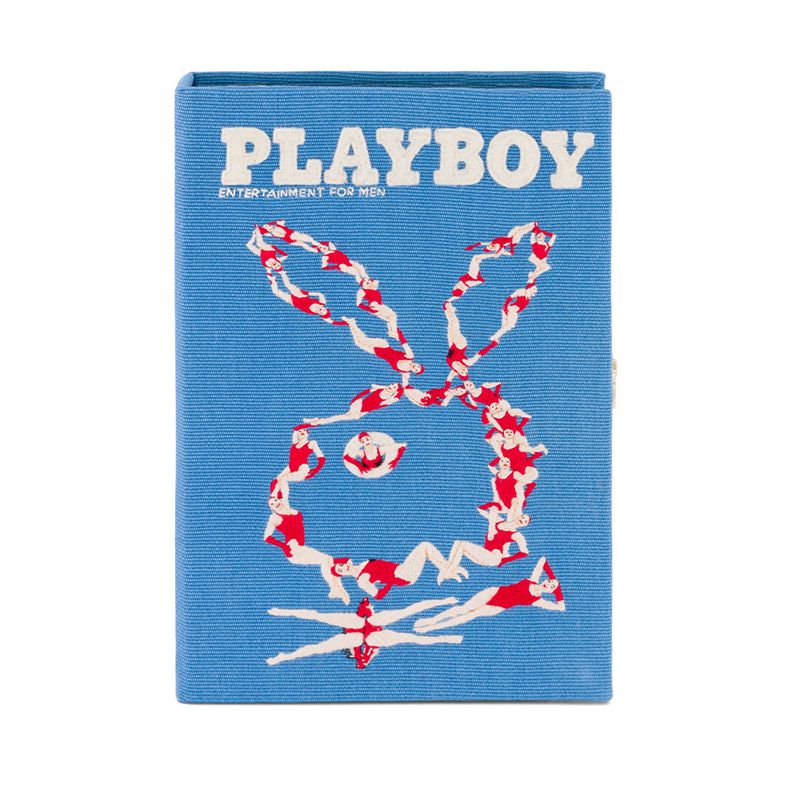 Sac À Main Playboy Olympia Le-Tan July-August 2013 Cover Clutch Femme Bleu | EVMJKBT-20