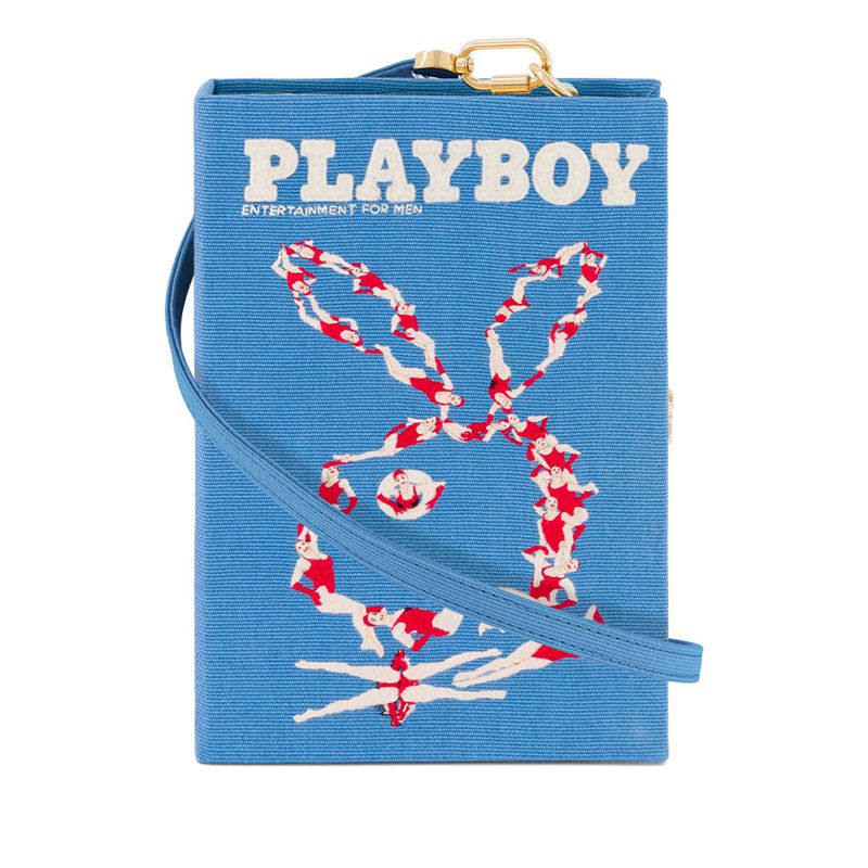 Sac À Main Playboy Olympia Le-Tan July-August 2013 Cover Clutch Femme Bleu | EVMJKBT-20