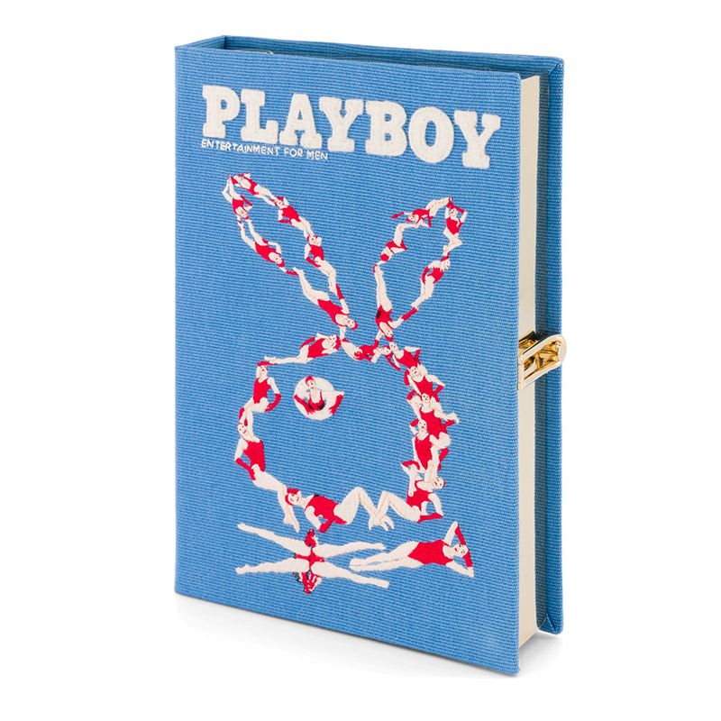 Sac À Main Playboy Olympia Le-Tan July-August 2013 Cover Clutch Femme Bleu | EVMJKBT-20