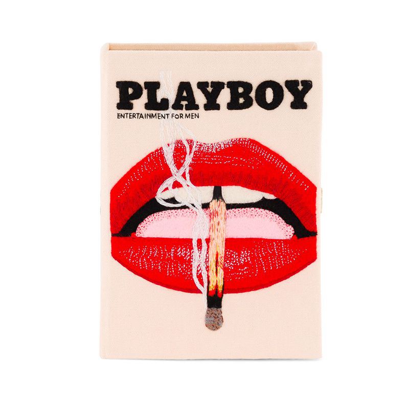 Sac À Main Playboy Olympia Le-Tan November 2013 Cover Clutch Femme Rouge Orange | BIMJYTW-68