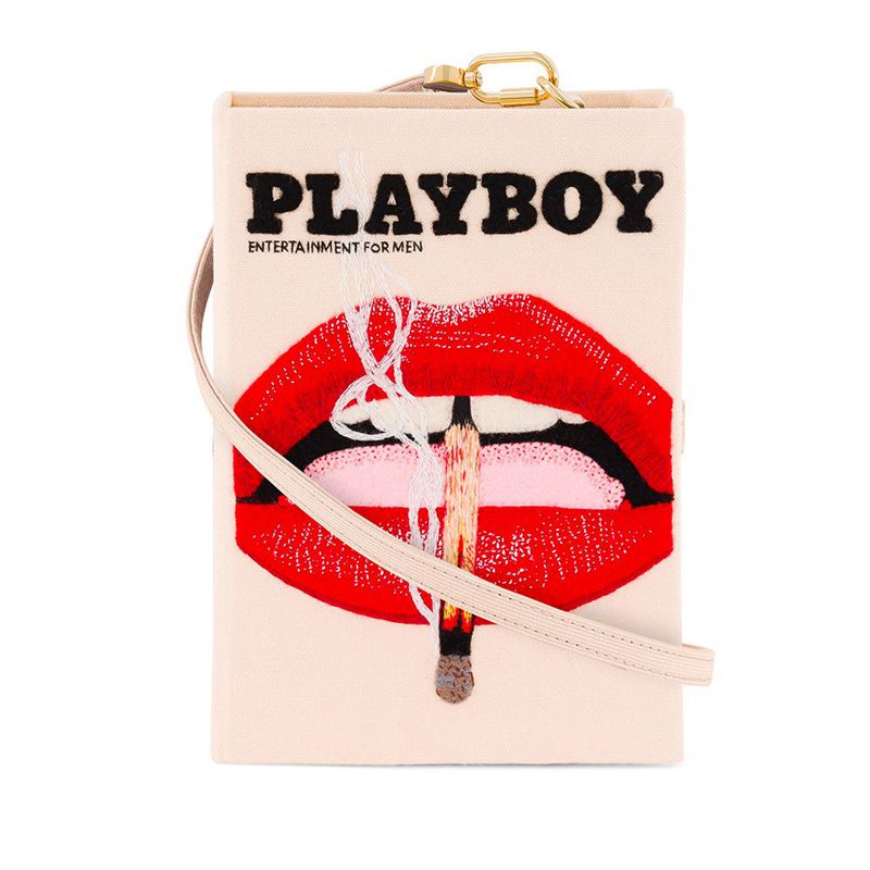 Sac À Main Playboy Olympia Le-Tan November 2013 Cover Clutch Femme Rouge Orange | BIMJYTW-68