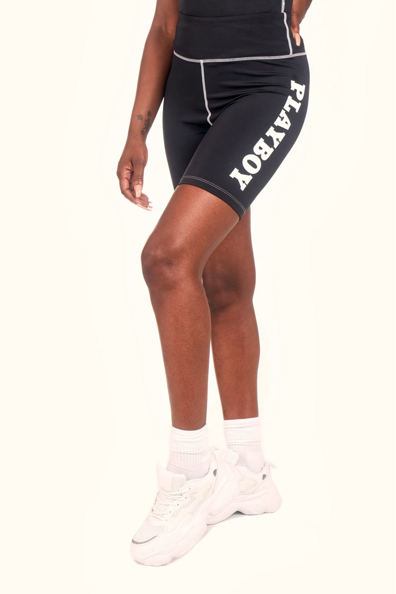 Shorts Playboy Active Bikes Femme Bleu | OZHUXQV-68