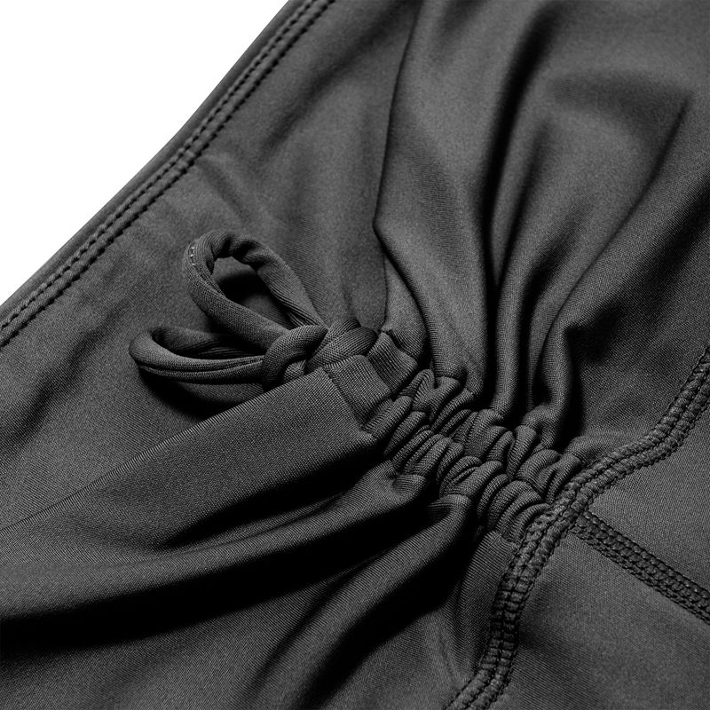 Shorts Playboy Active Tie Ruched Bikes Femme Noir | NEGQCVZ-30