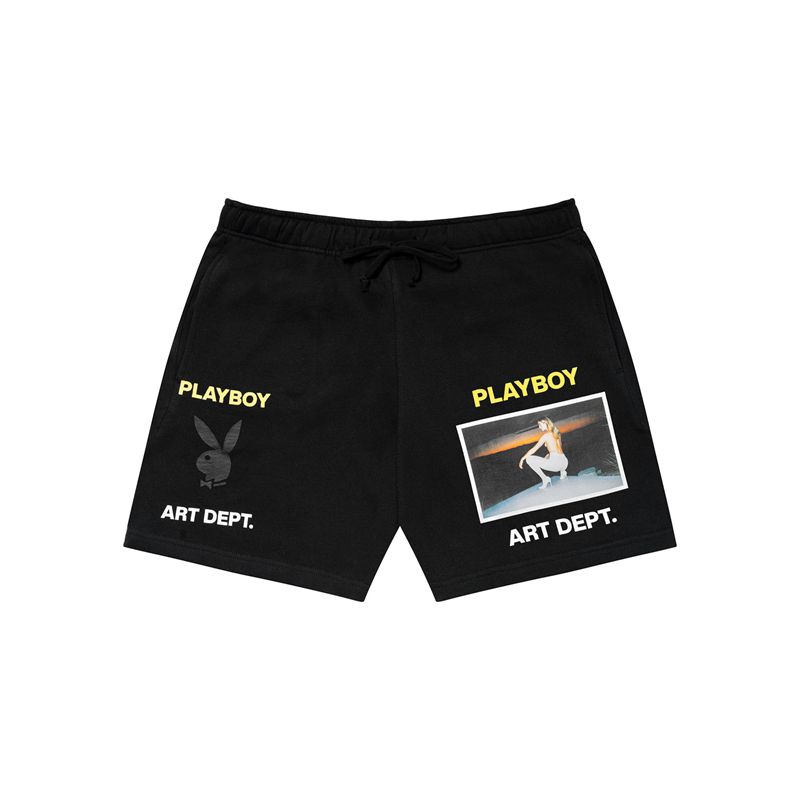 Shorts Playboy All Nighter Sweat Homme Noir | GSTHMCB-90