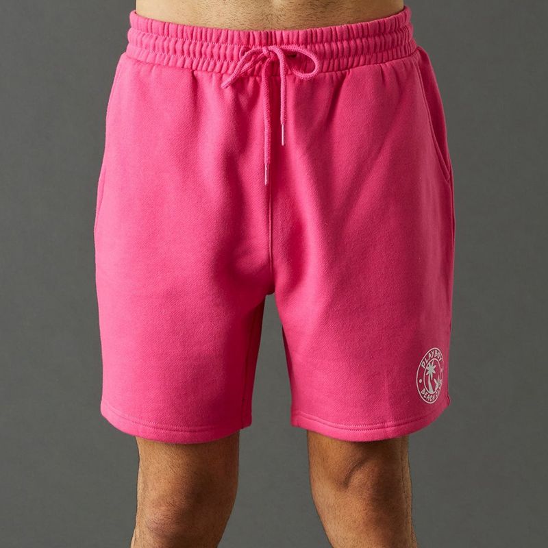 Shorts Playboy Beach Club Graphic Homme Rose | YUPETHK-30