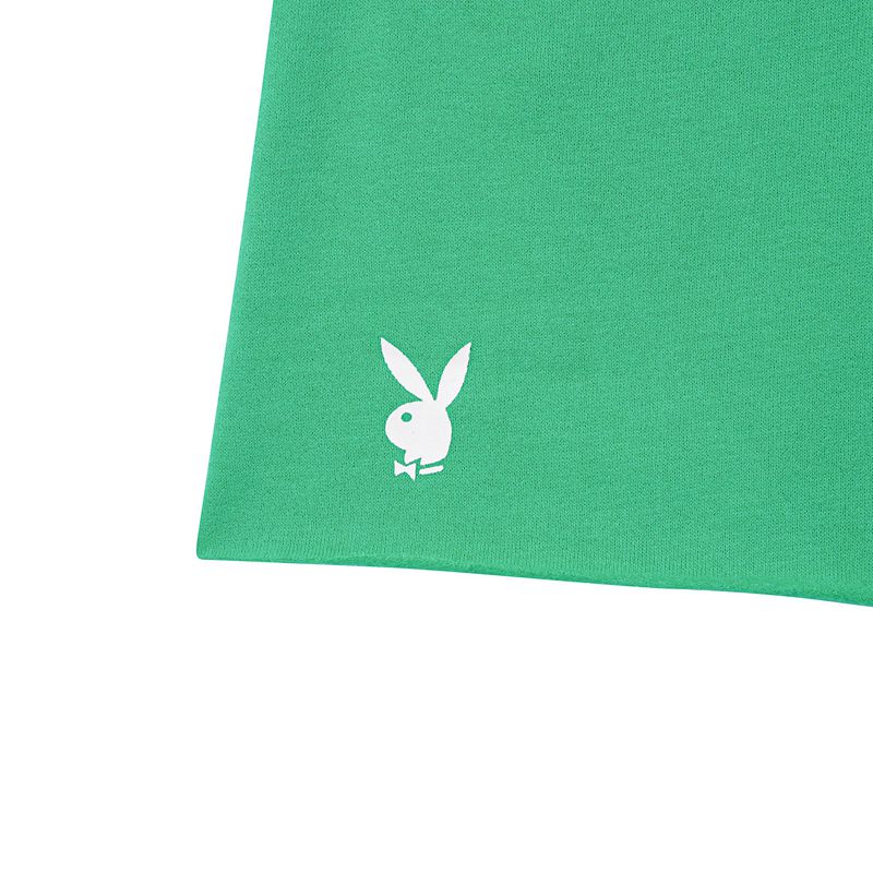 Shorts Playboy Boyfriend Active Sweats Femme Vert Blanche | KXSGETL-40