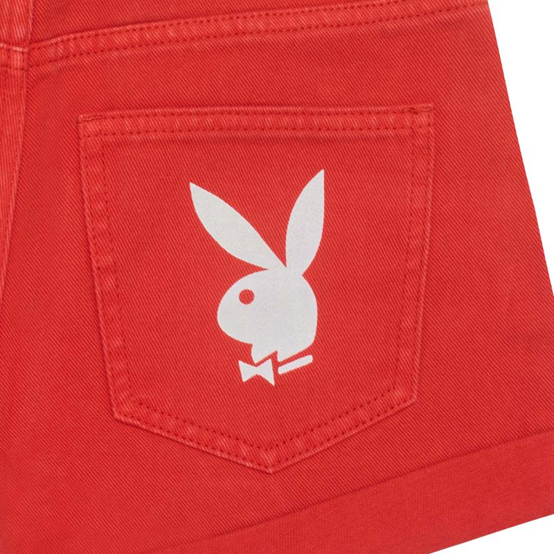 Shorts Playboy Bright Bunnys Femme Rouge | YIMOZSE-40