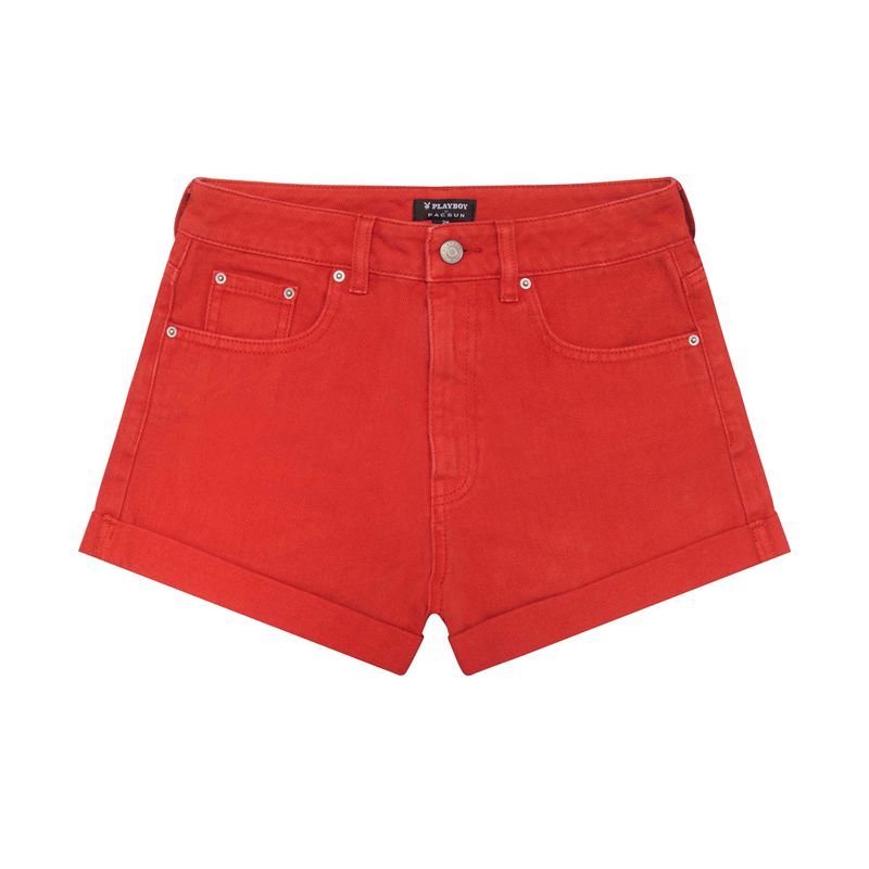 Shorts Playboy Bright Bunnys Femme Rouge | YIMOZSE-40