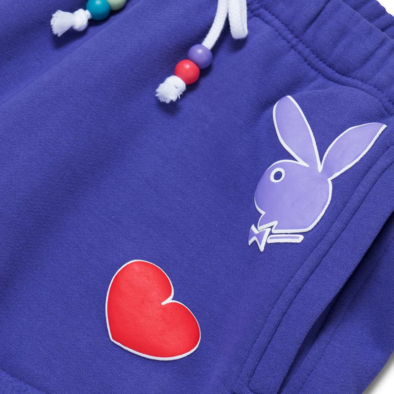 Shorts Playboy Cabin Fever Sweats Femme Violette | XHYAGZS-93