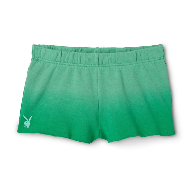 Shorts Playboy Camp Mini Sweats Femme Vert | QBPOFMZ-02