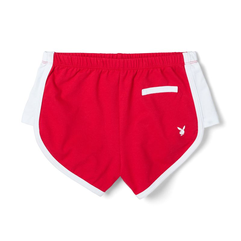 Shorts Playboy Campouts Femme Rouge Blanche | BFRPEZO-72