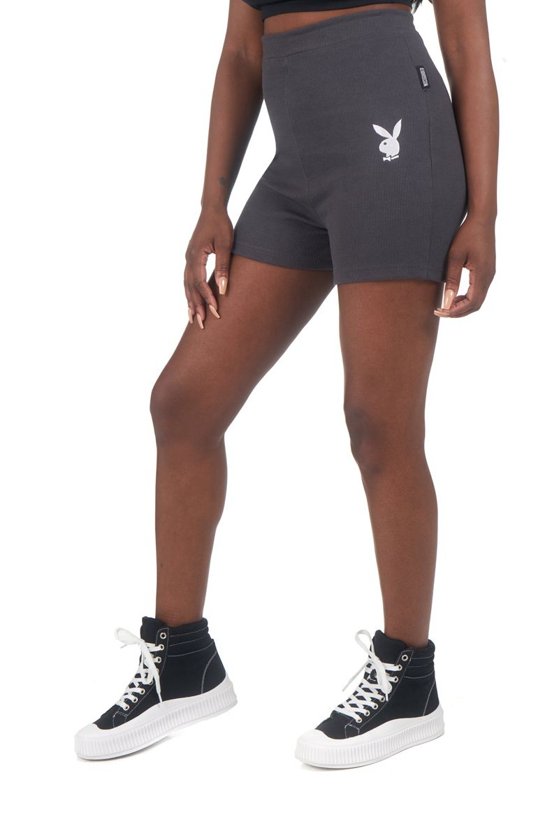 Shorts Playboy Classiche Biking Femme Noir | AKSTJUC-43