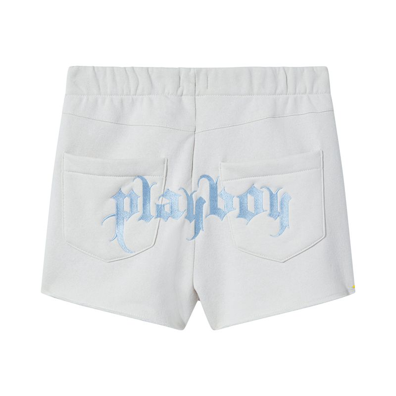 Shorts Playboy Club Sweat Femme Blanche | LTQHNBD-37