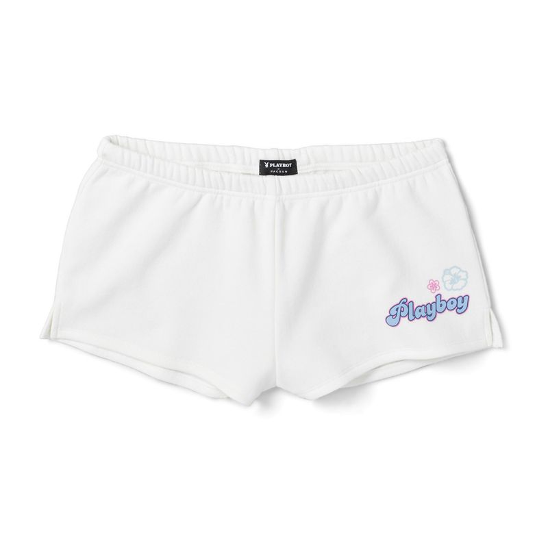 Shorts Playboy Coconut Girlys Femme Blanche | MWXLRUY-93