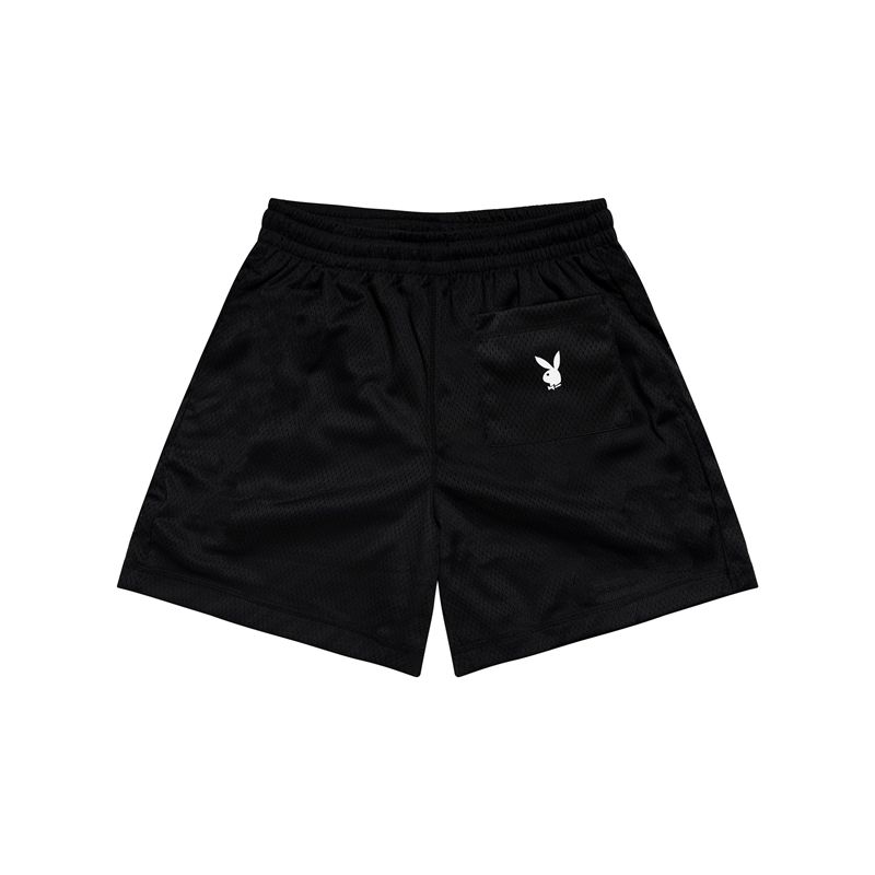 Shorts Playboy Department Mesh Homme Noir Blanche | VDAHFXM-37