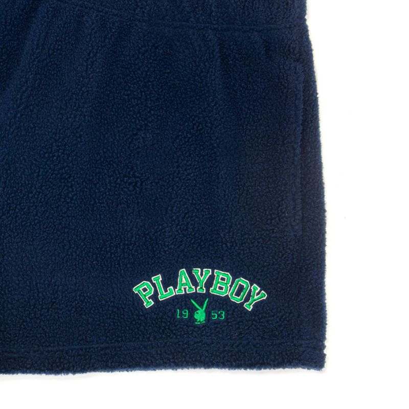 Shorts Playboy Fleece Sweats Femme Bleu | QUWRPZD-51