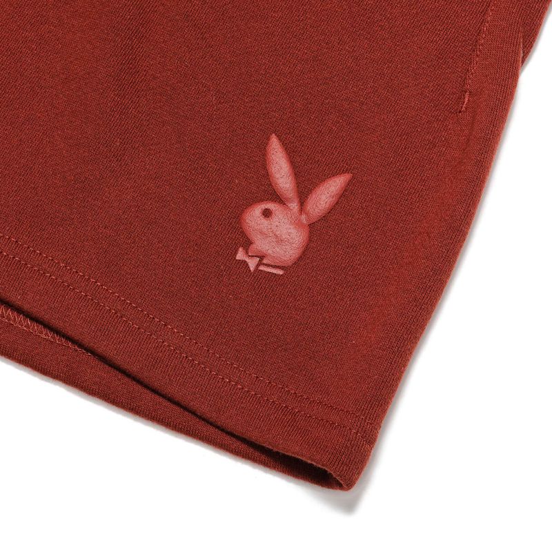 Shorts Playboy Haus Sweats Homme Marron | BLUCNRX-23