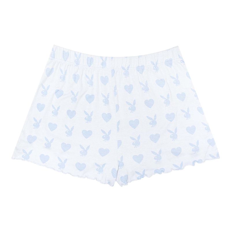 Shorts Playboy Heart Bunny Sleeps Femme Violette Foncé | JZIOPYG-79