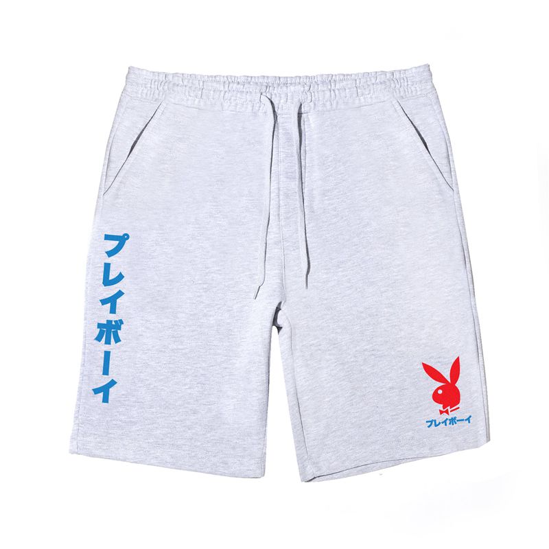 Shorts Playboy Japanese Rabbit Head Sweats Homme Noir | CIGRKDF-78