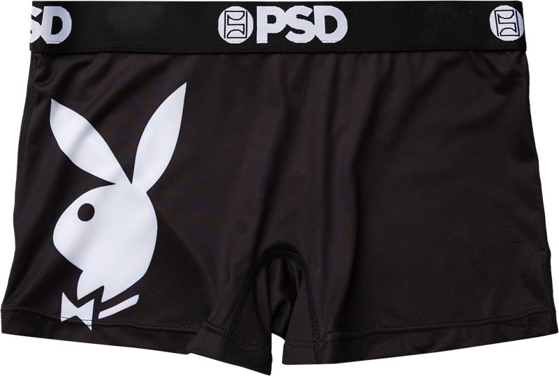 Shorts Playboy Logo Boy Femme Noir Blanche | LRNWBVG-69