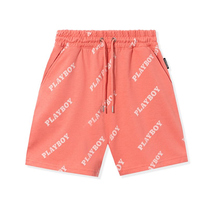 Shorts Playboy Masthead Boyfriend Femme Rose | KLETRDP-12