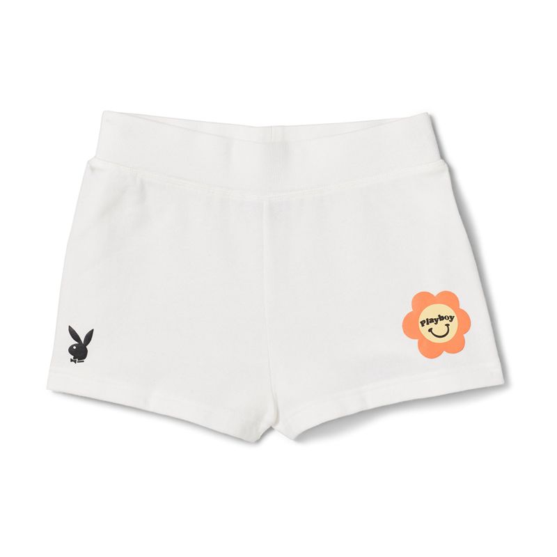 Shorts Playboy Playtimes Femme Blanche | BGINMZH-20