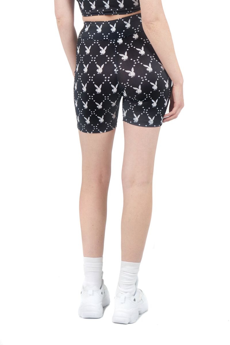 Shorts Playboy Rabbit Head Biking Femme Noir | EANHXTI-84