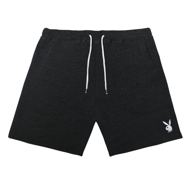 Shorts Playboy Rabbit Head Sweat Homme Grise | ATCLWBF-89