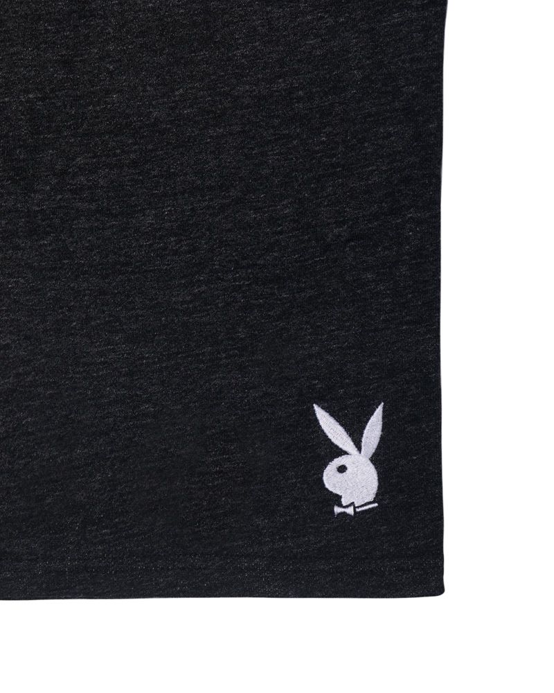 Shorts Playboy Rabbit Head Sweat Homme Grise | ATCLWBF-89