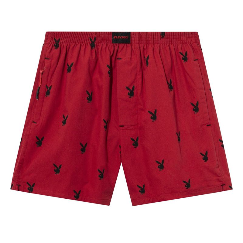 Shorts Playboy Repeating Rabbit Head Lounge Homme Bleu | PUIRBDS-13