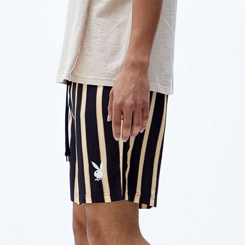 Shorts Playboy Retreat Camp Homme Noir Marron | YDFEJGC-34