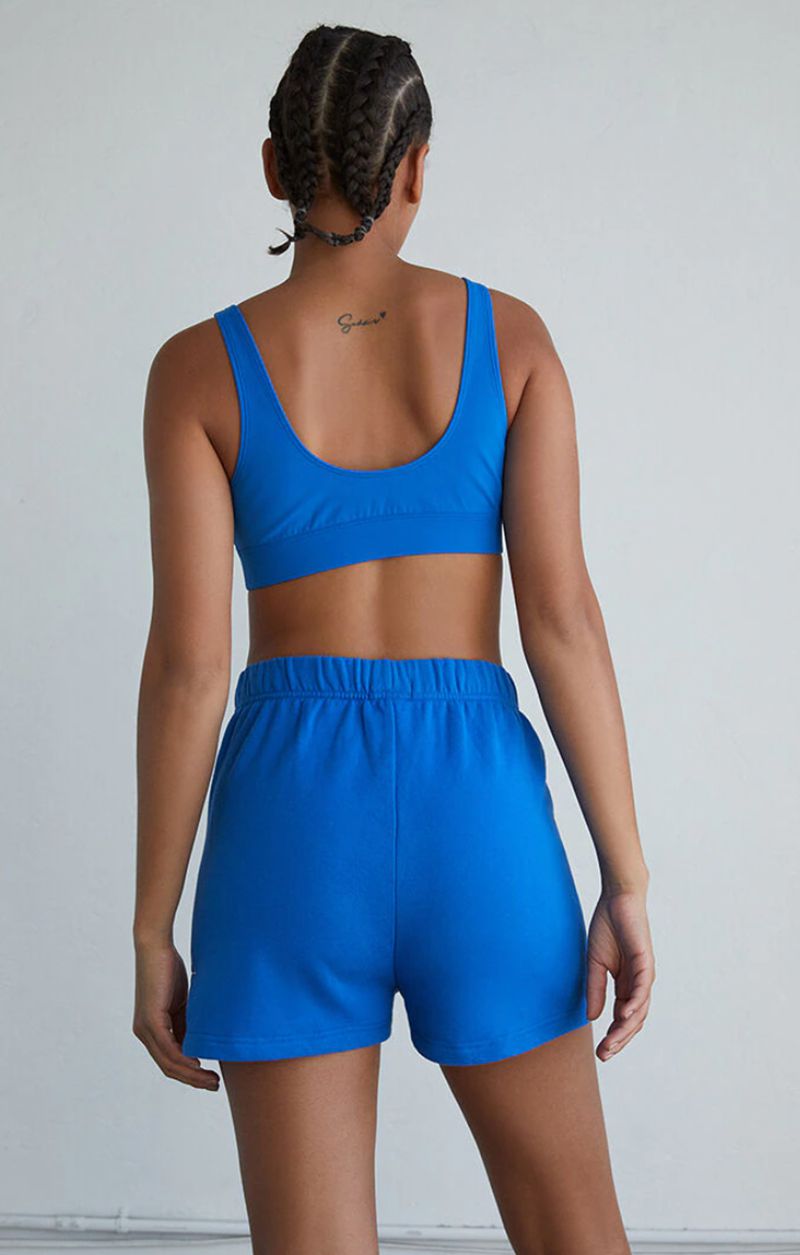 Shorts Playboy Slim Sweats Femme Bleu | RHLMNWI-10