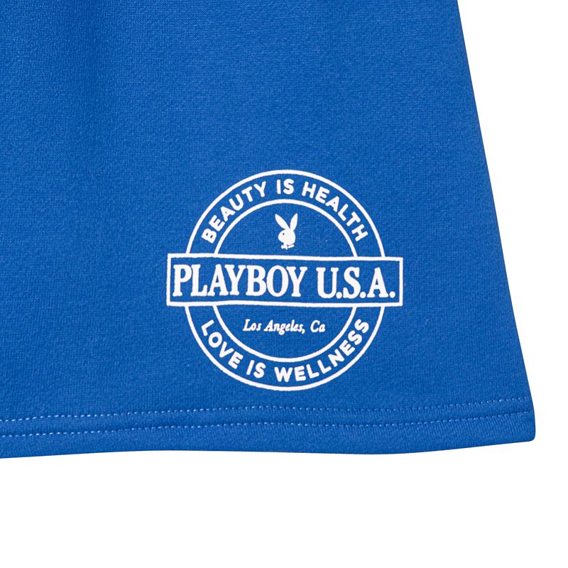 Shorts Playboy Slim Sweats Femme Bleu | RHLMNWI-10