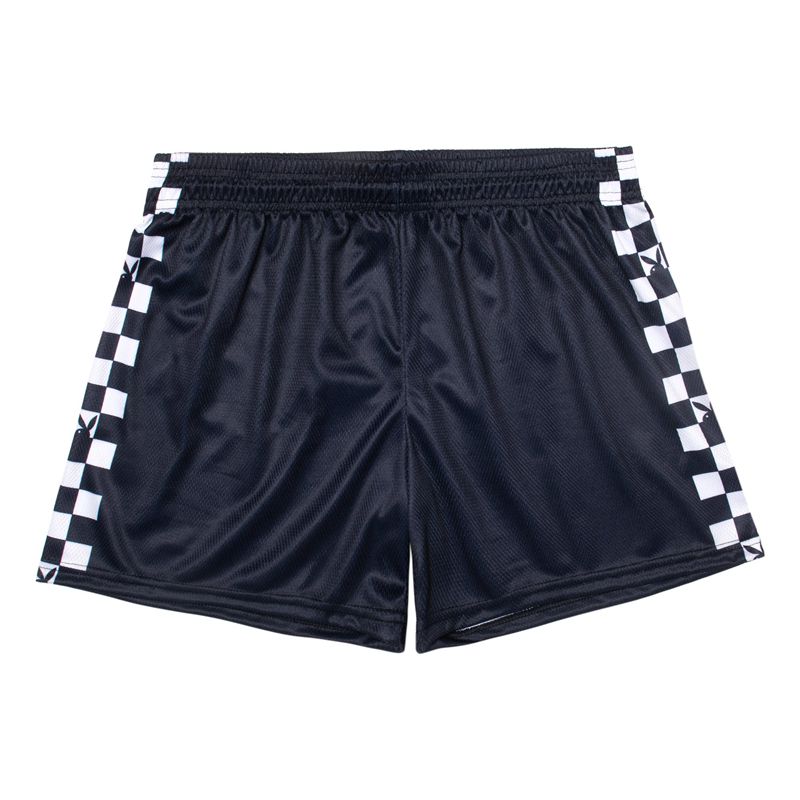 Shorts Playboy Speed Racer Mesh Homme Noir Blanche | CNERXJV-62