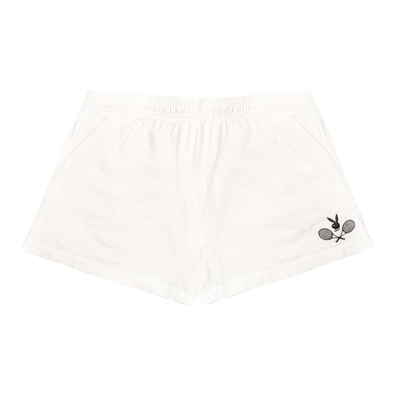 Shorts Playboy Tennis Club Homme Blanche | TLZUJQS-87