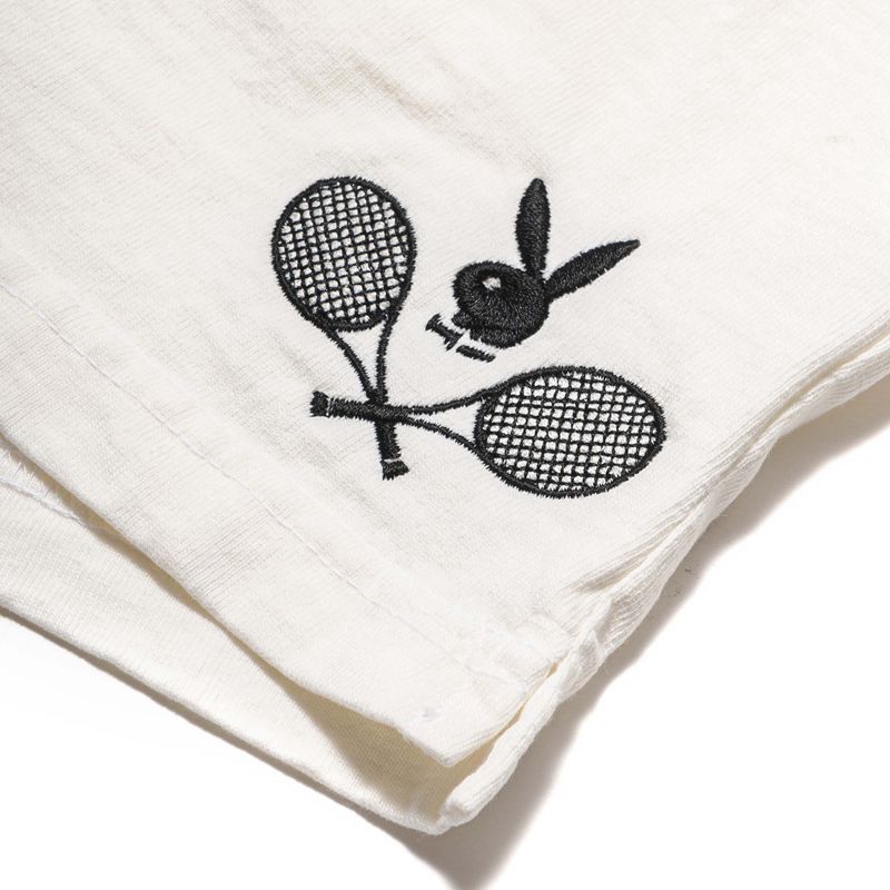 Shorts Playboy Tennis Club Homme Blanche | TLZUJQS-87