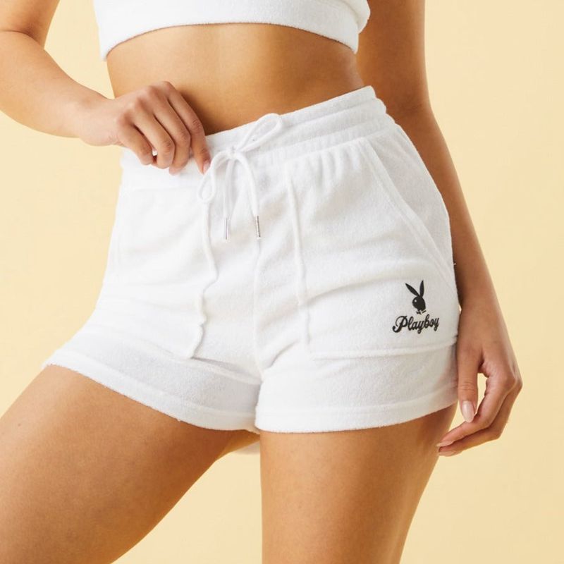 Shorts Playboy Terry Femme Marron | DORLQEJ-95