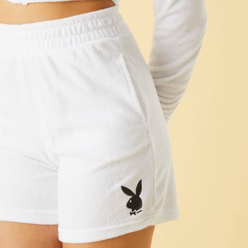 Shorts Playboy Terry Longline Femme Marron | FUIDLYB-97