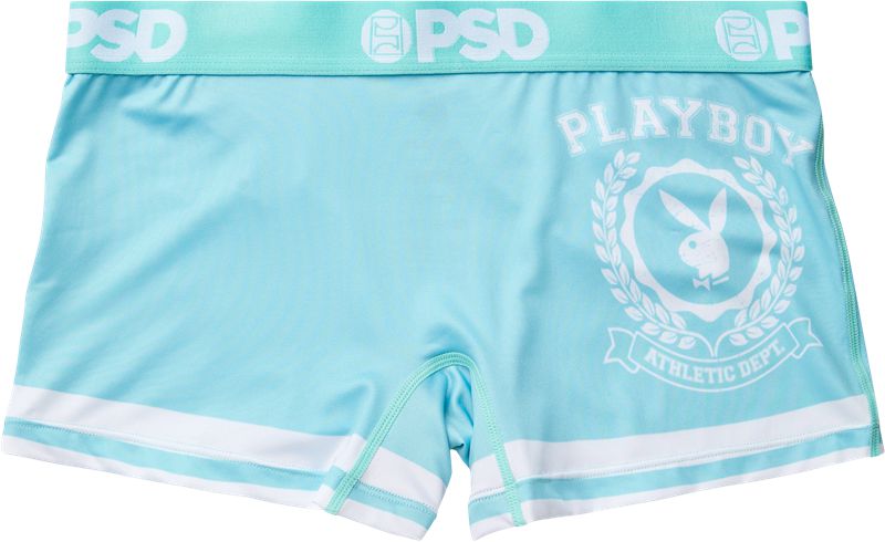 Shorts Playboy Varsity Boy Femme Bleu | MHKXSAT-85