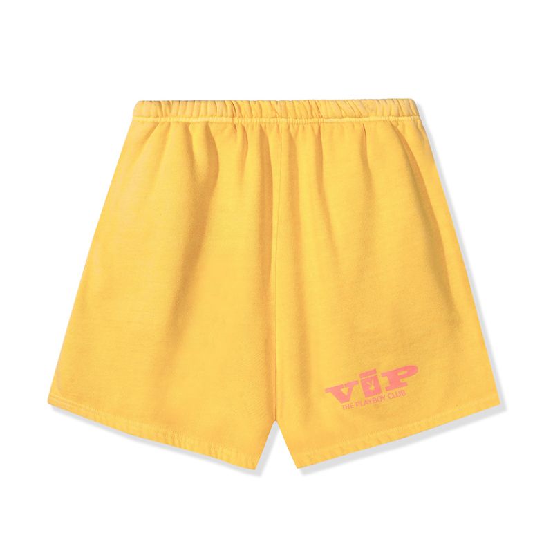 Shorts Playboy Vip Club Sweat Femme Jaune | GHUCIJT-90