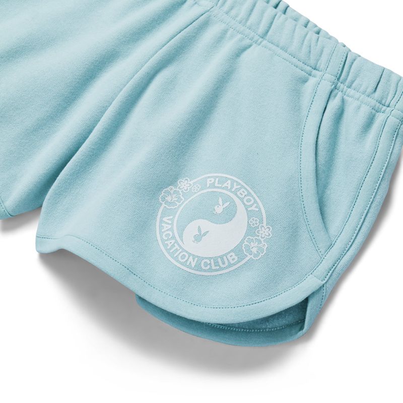 Shorts Playboy Wipeout Dolphins Femme Bleu | DPOZJMU-63