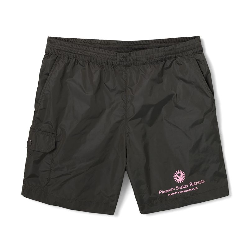 Shorts Playboy Woven Pocket Nylon Homme Noir | WYKTZAX-29