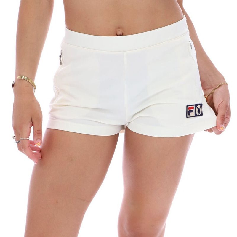 Shorts Playboy X Fila Jeana Femme Blanche | SCOHLKY-09