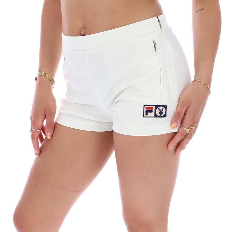 Shorts Playboy X Fila Jeana Femme Blanche | SCOHLKY-09