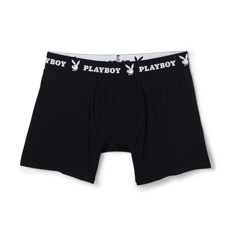 Sous Vêtement Playboy 1-Pack Boxer Brief Homme Noir | DMYQXCV-51