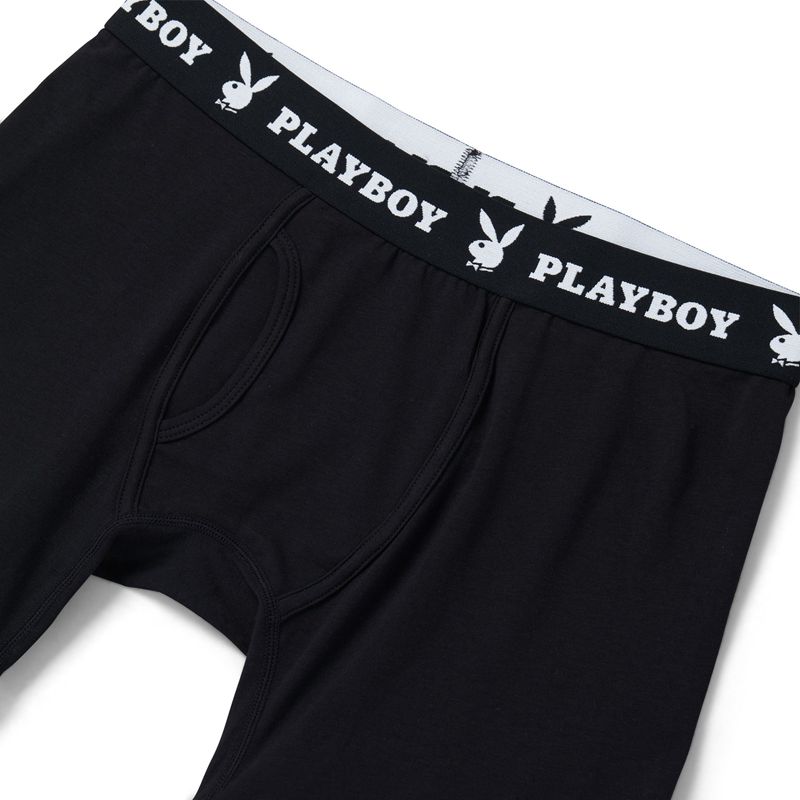 Sous Vêtement Playboy 1-Pack Boxer Brief Homme Noir | DMYQXCV-51